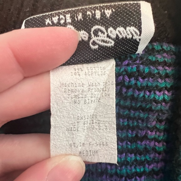 Vintage Carriage Court USA Made Oversized Open Front Cardigan Size‎ Medium - Picture 5 of 5